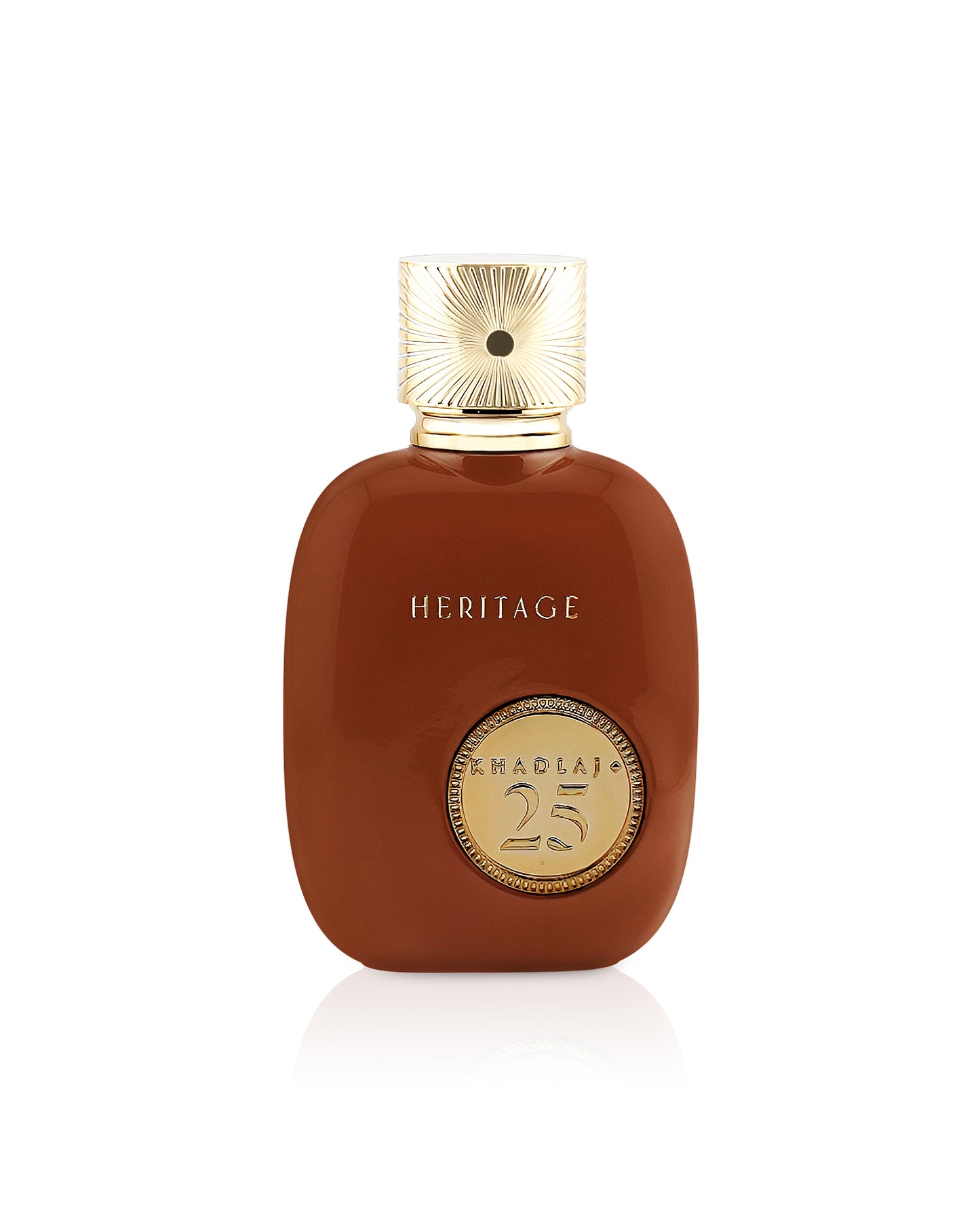 khadlaj 25 heritage perfume bottle shows against white background