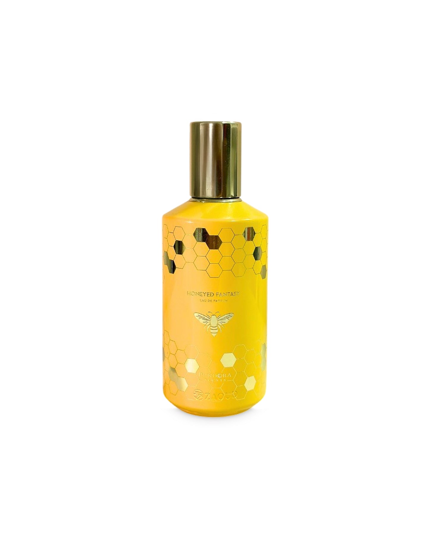 honeyed fantasy perfume bottle shows against white background