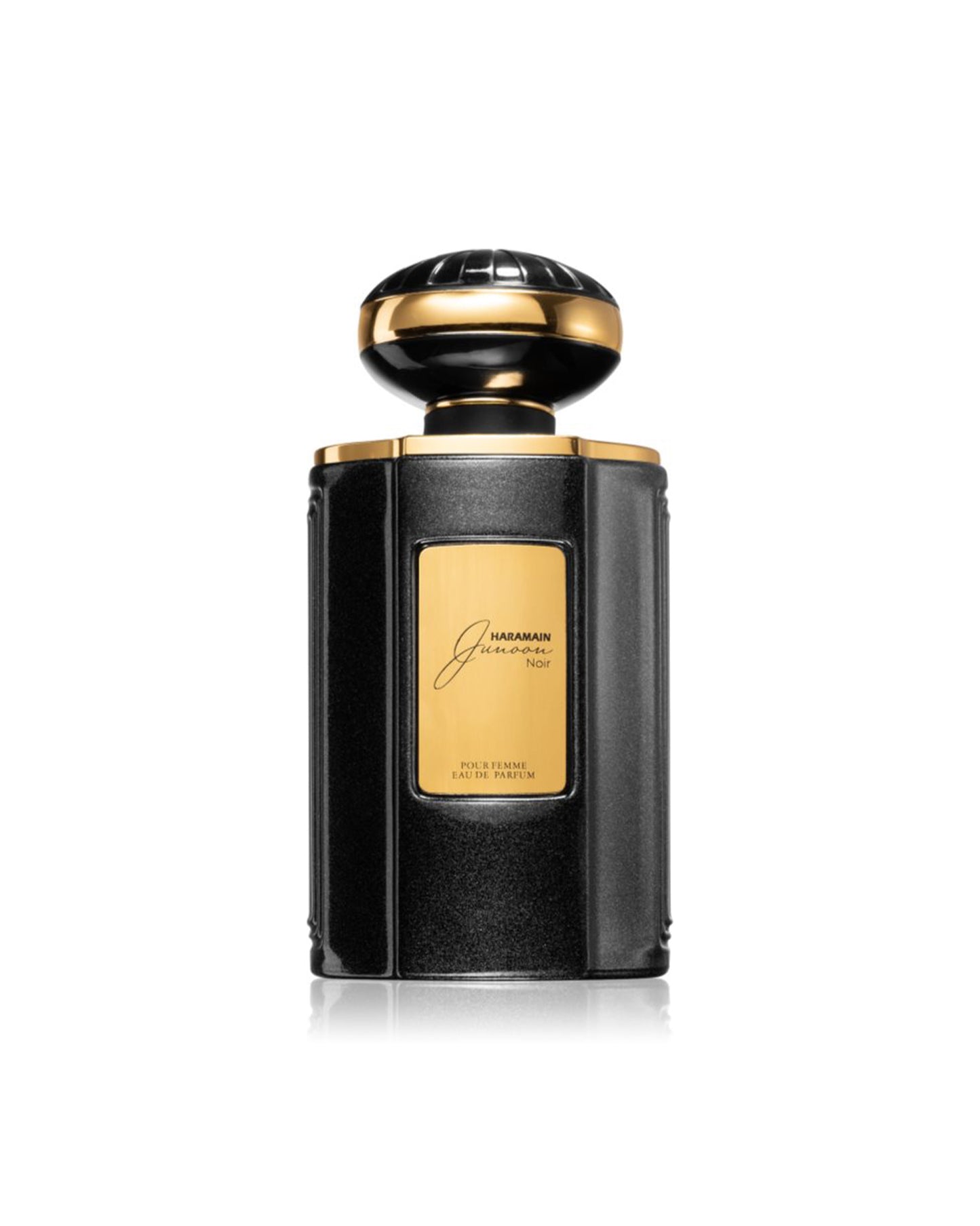 Junoon noir edp perfume bottle against white background