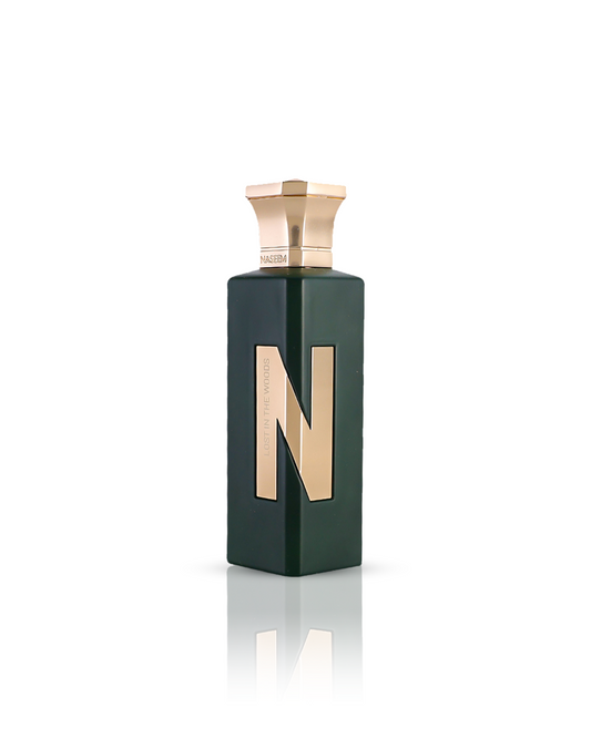 LOST IN THE WOODS aqua parfum bottle against white background