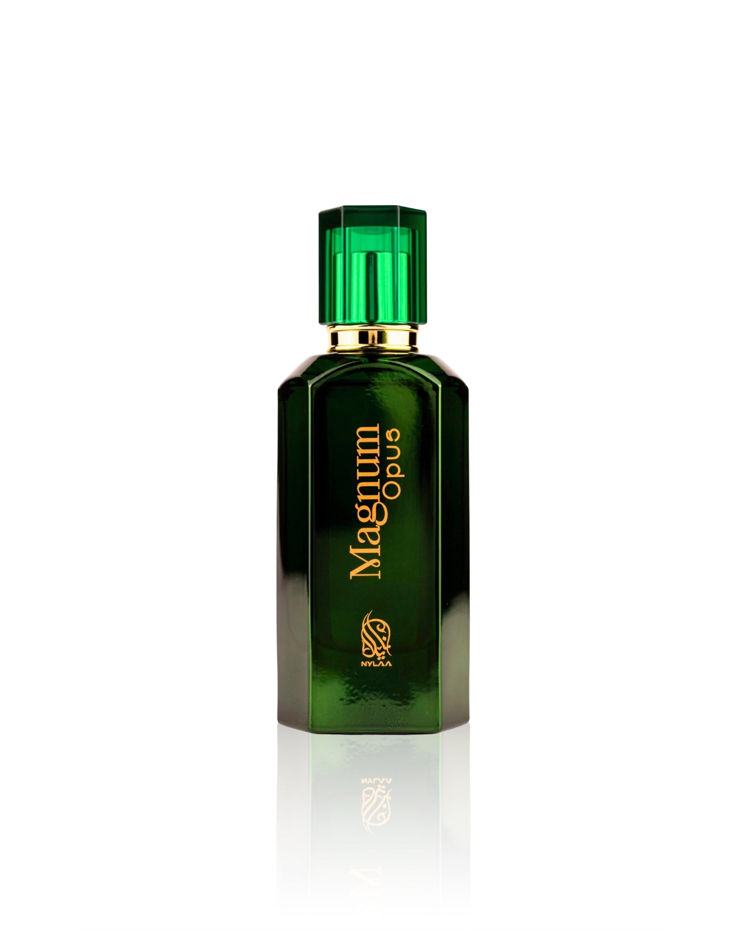 Magnum opus edp perfume bottle against white background