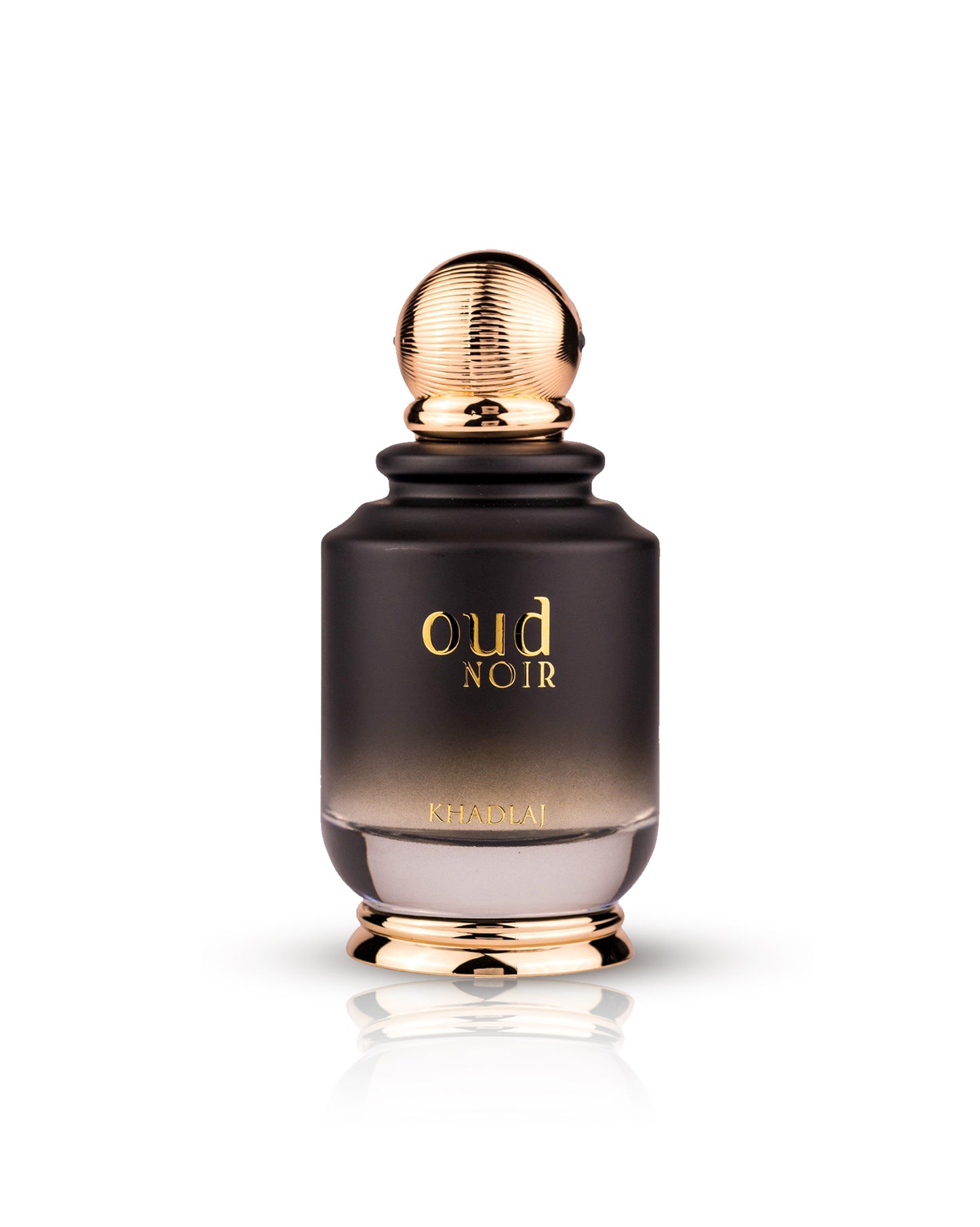 Oud noir edp perfume bottle against white background