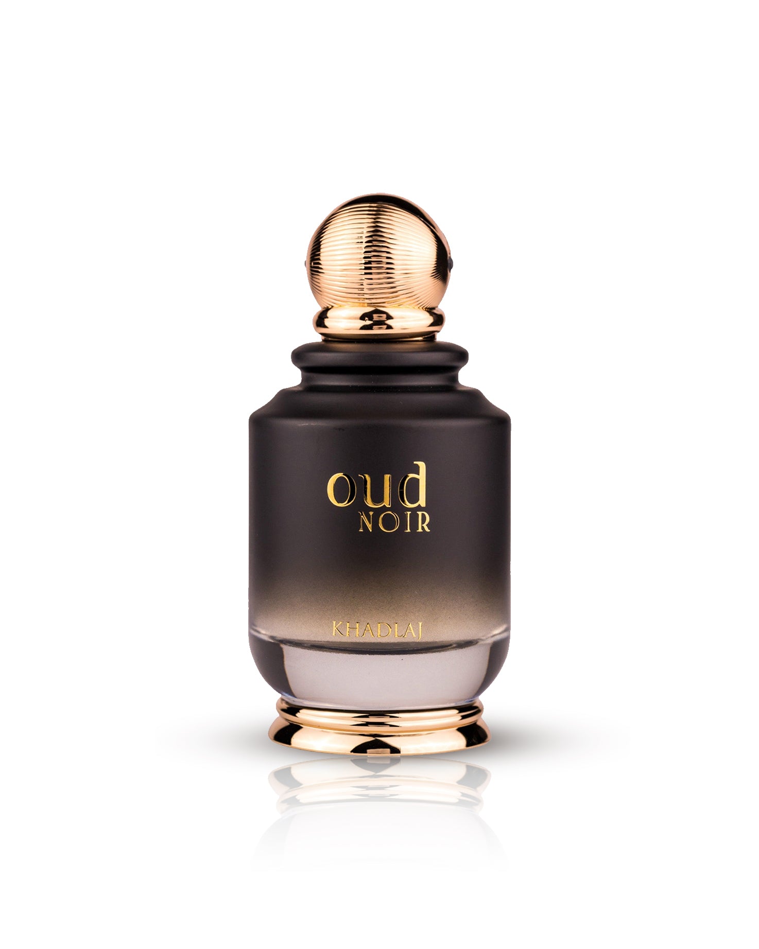 Oud noir edp perfume bottle against white background