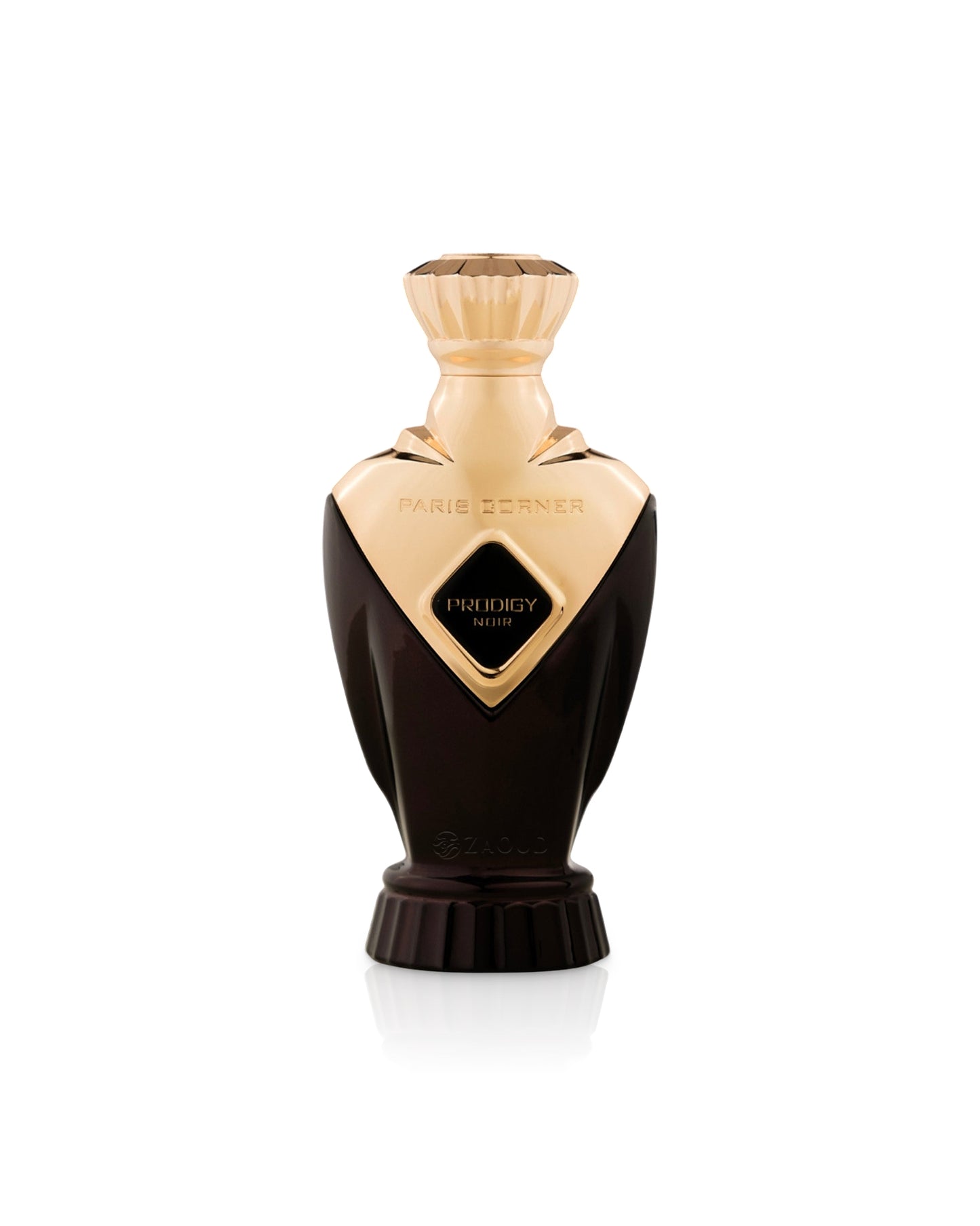paris corner prodigy noir perfume bottle shows against white background