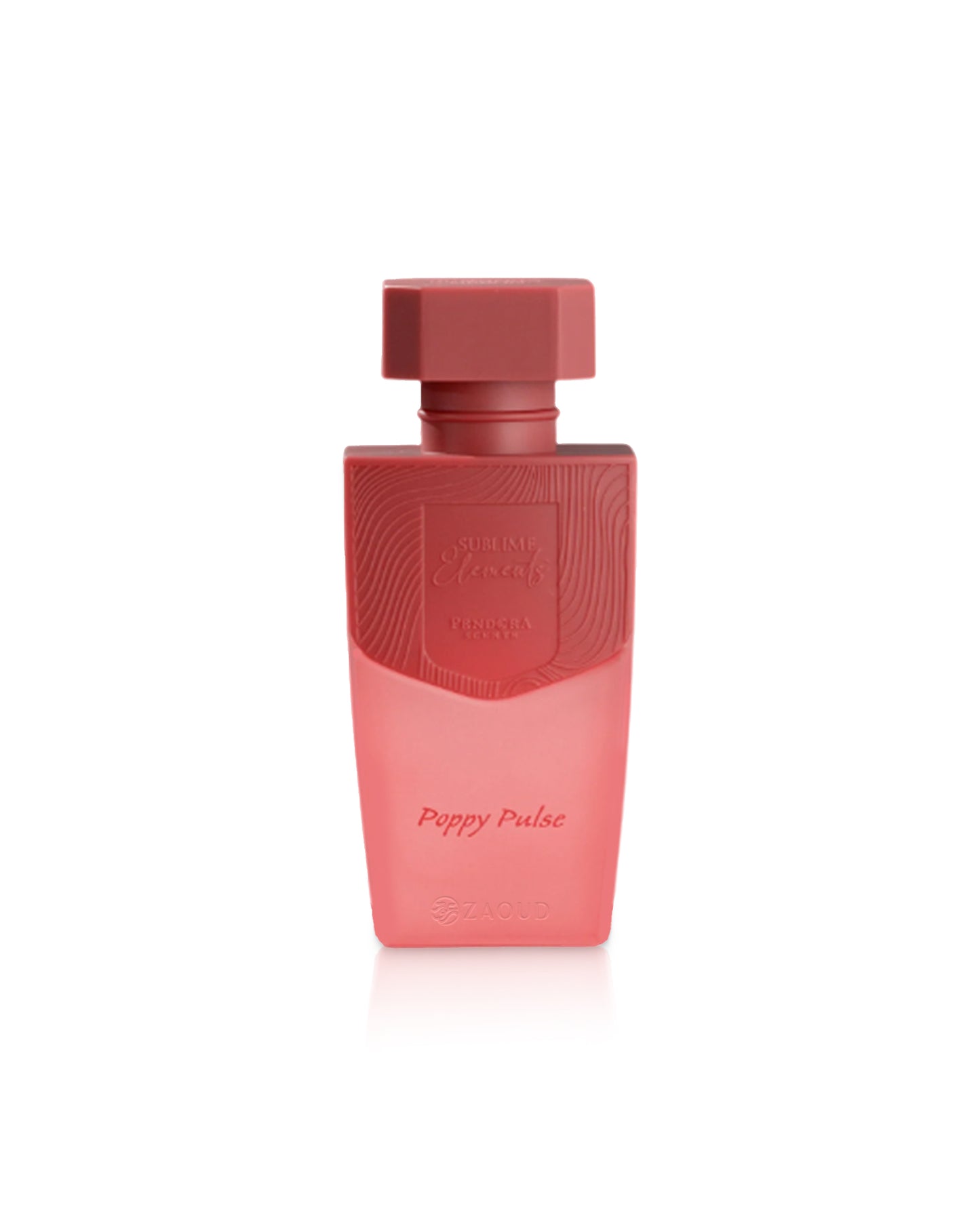poppy pulse perfume bottle shows against white background