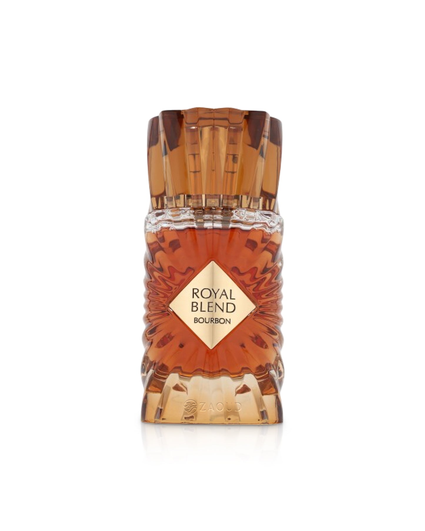 royal blend bourbon perfume bottle shows against white background