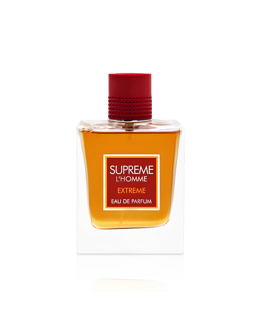 supreme l'homme perfume bottle shows against white background