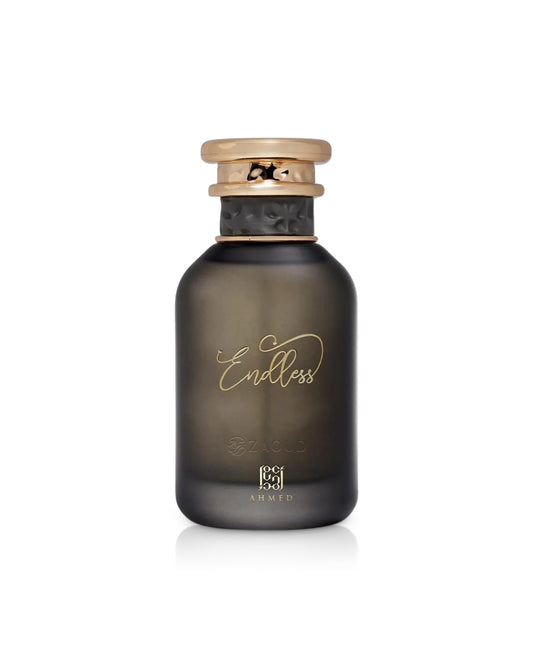 ahmed al maghribi endless perfume bottle shows against white background