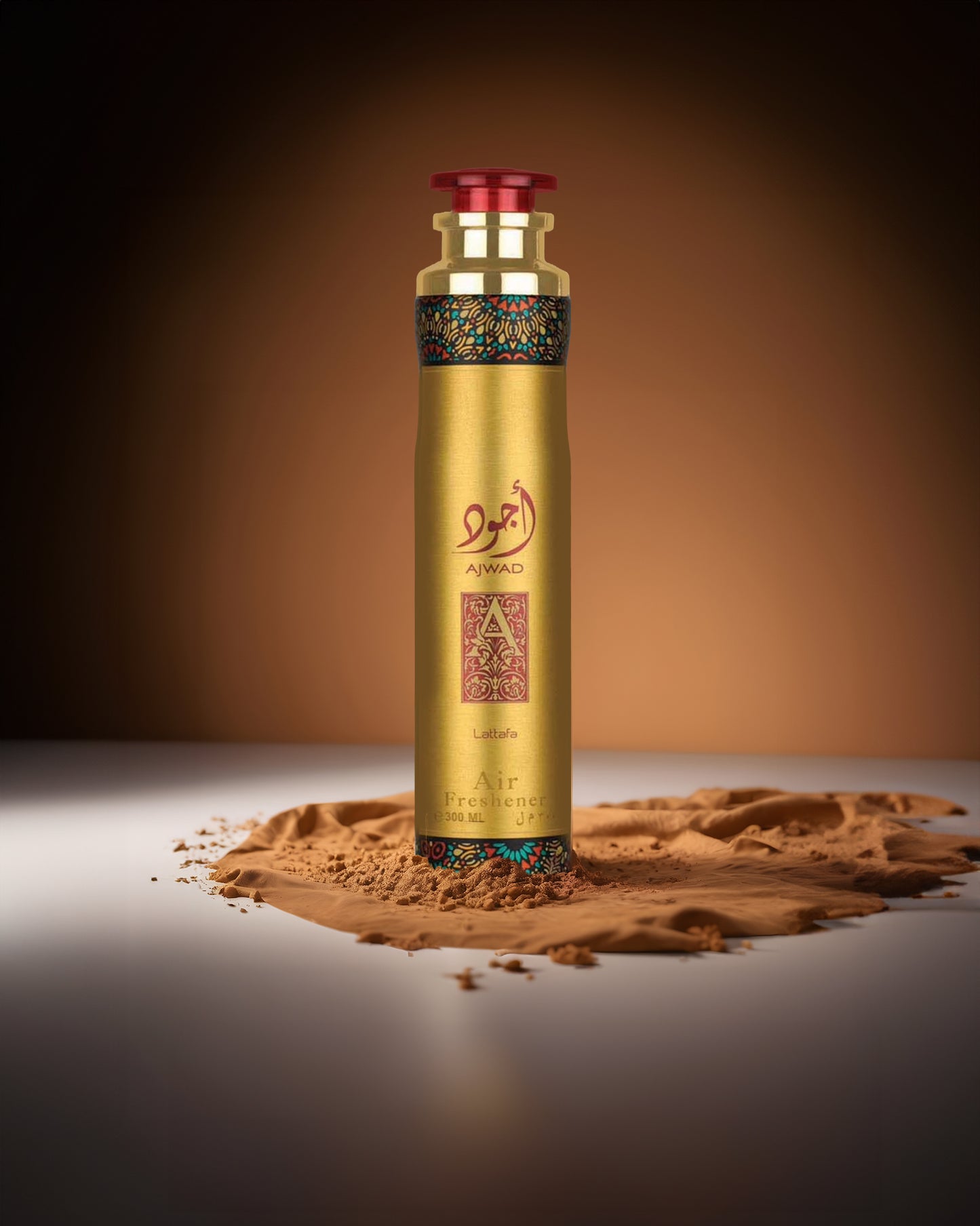 ajwad AIR FRESHNER BOTTLE photograph with cacao powder