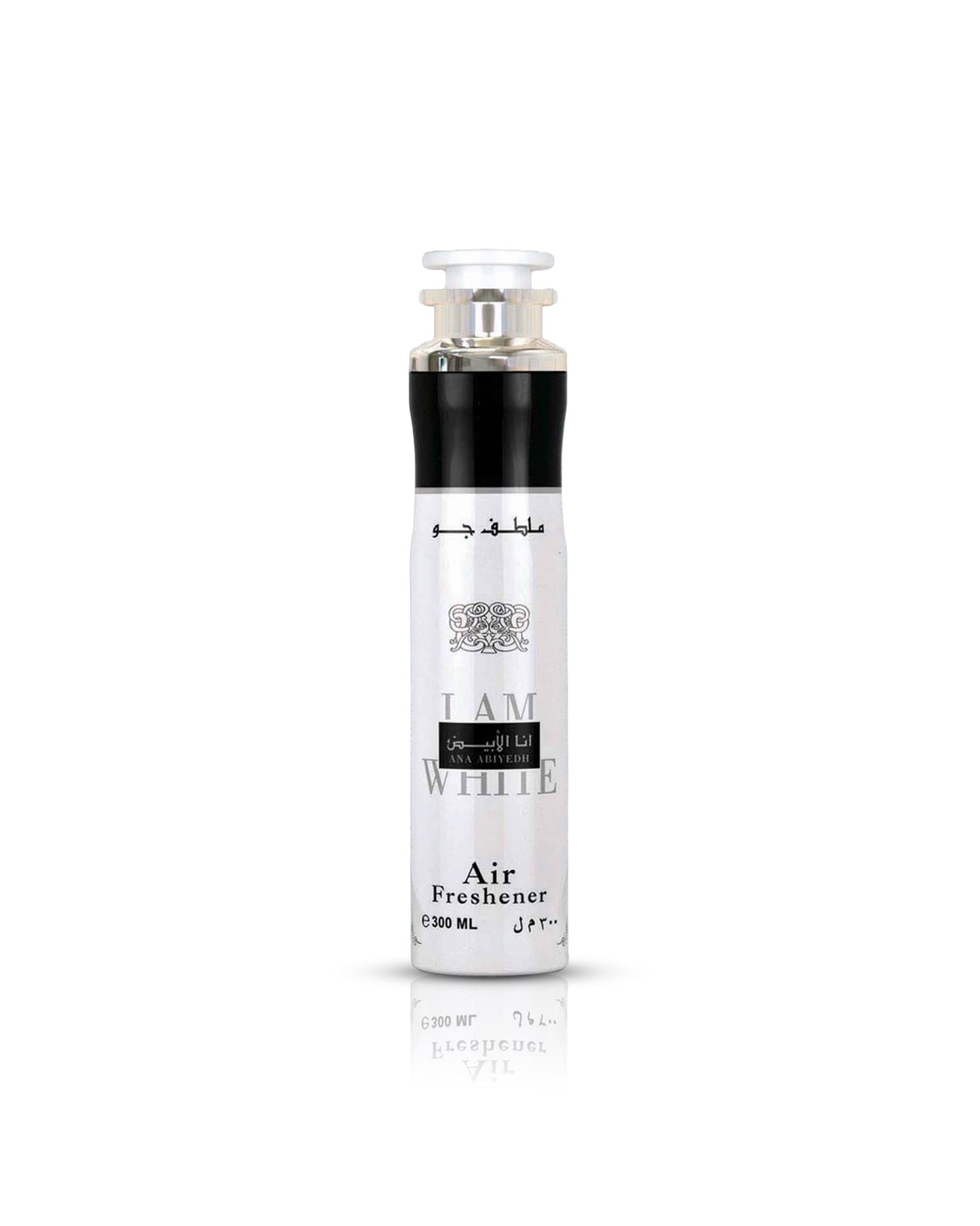 ana abiyedh air freshner bottle against white background