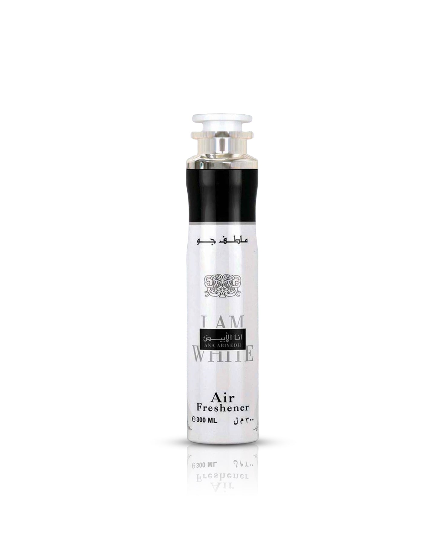 ana abiyedh air freshner bottle against white background