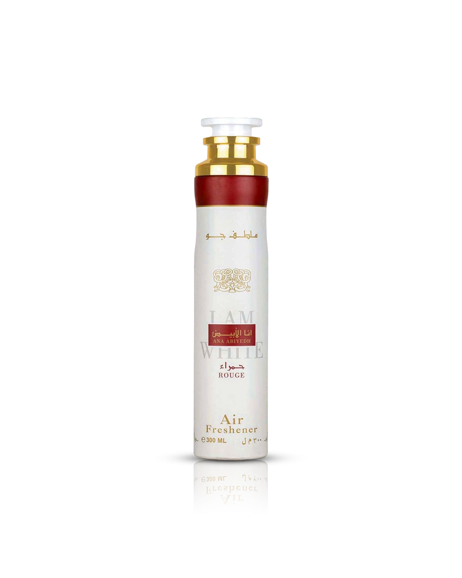 ana abiyedh rouge air freshner bottle against white background