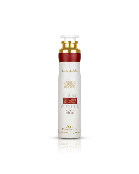 ana abiyedh rouge air freshner bottle against white background