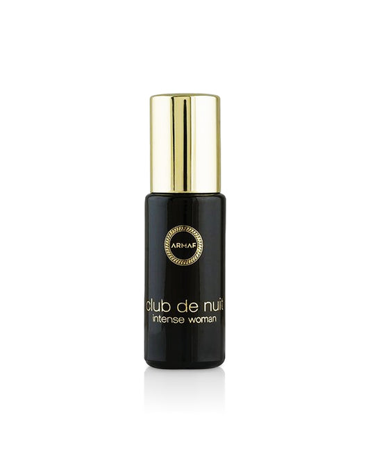 armaf club de nuit intense women 10ml perfume bottle shows against white background