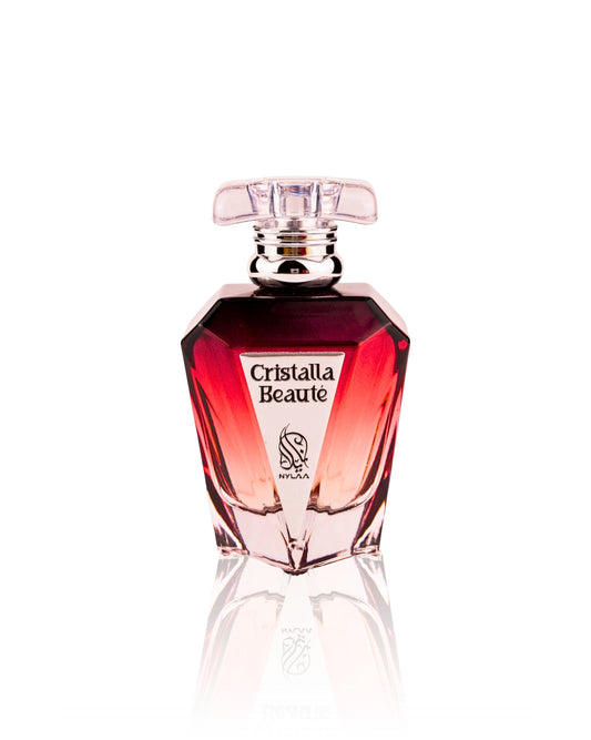 cristalla beaute edp perfume bottle against white background