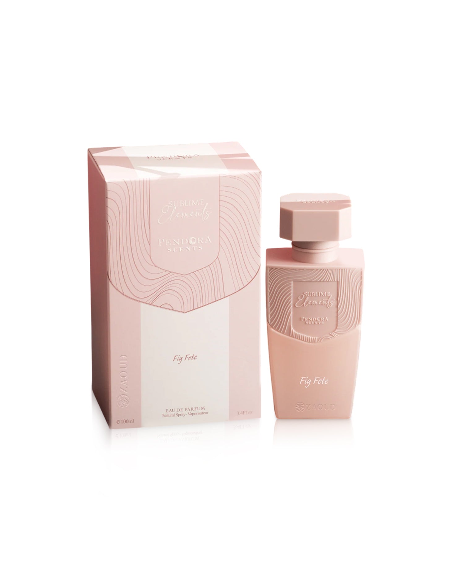 paris corner fig fete perfume bottle shows beside its box against white background