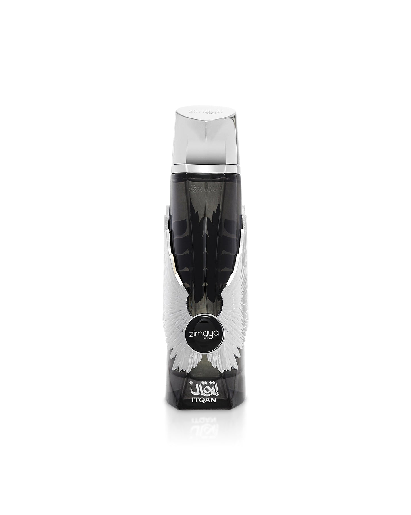 zimaya itqan noir Black hair removal device with silver top on a white background