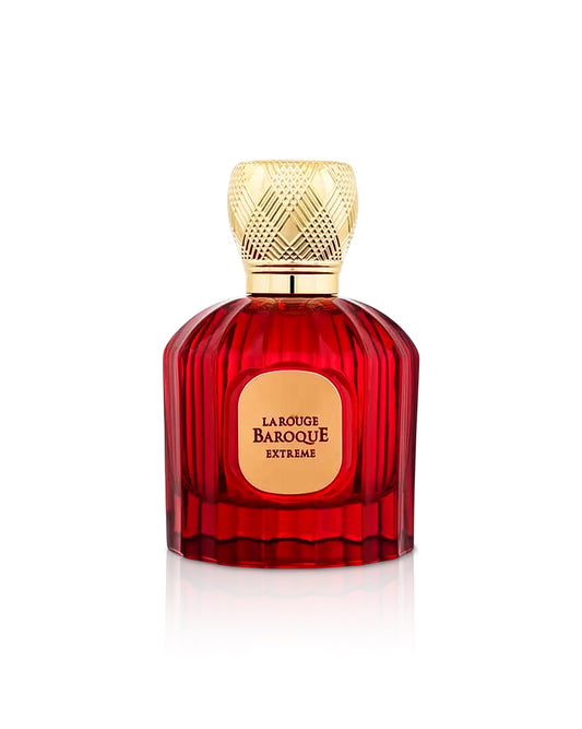 la rouge baroque extreme perfume bottle shows against white background