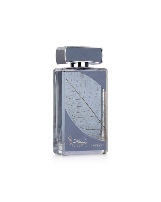 LATTAFA najdia intense perfume bottle shows against white background