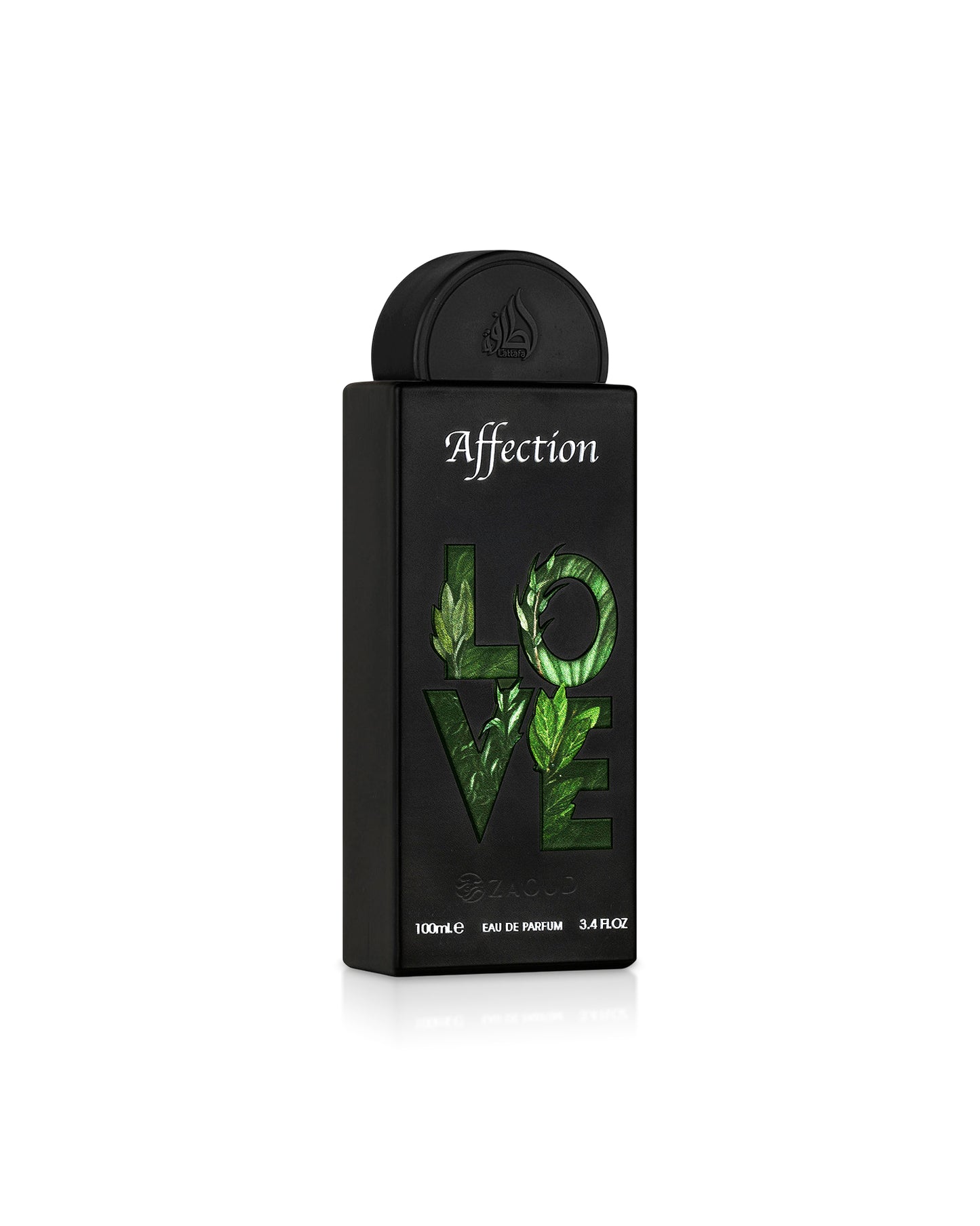 lattafa affection perfume bottle shows against white background