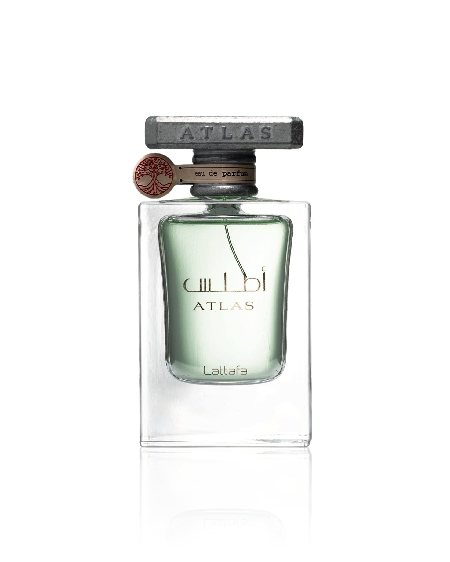 lattafa atas perfume bottle shows against white background