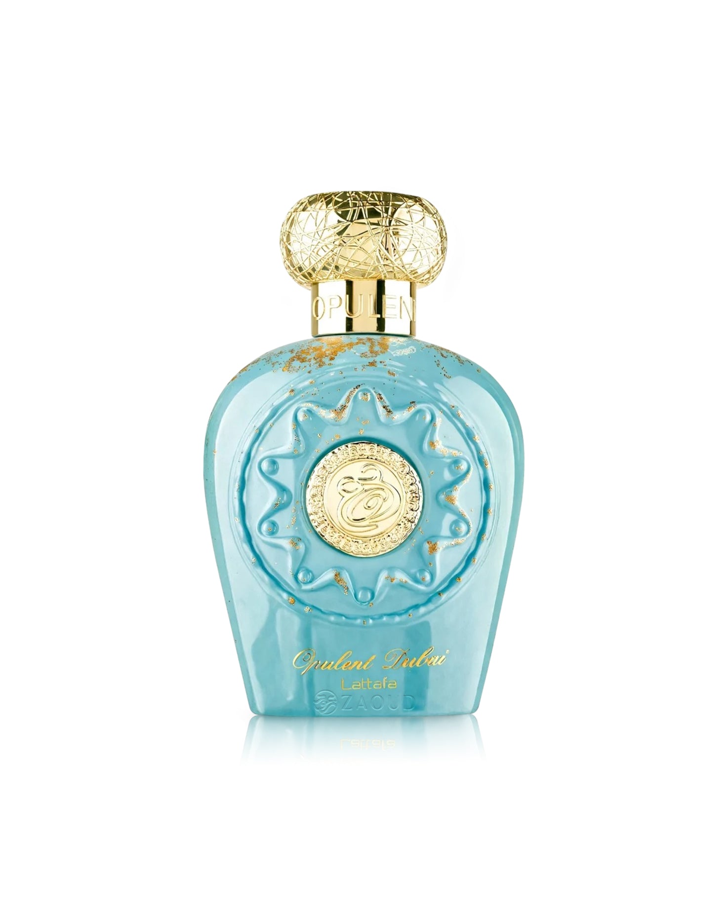 lattafa opulent dubai perfume bottle shows against white background