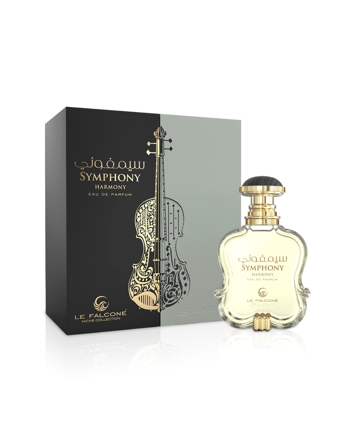 Le Falcone Symphony Harmony perfume bottle and packaging on a white background