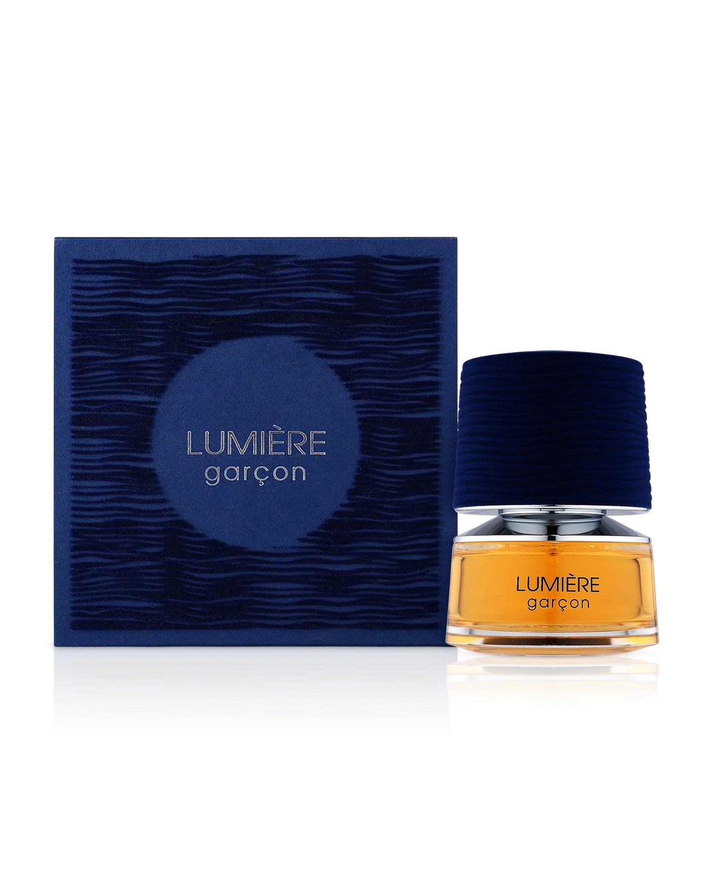 lumiere garcon perfume bottle shows beside its box perfume bottle shows against white background
