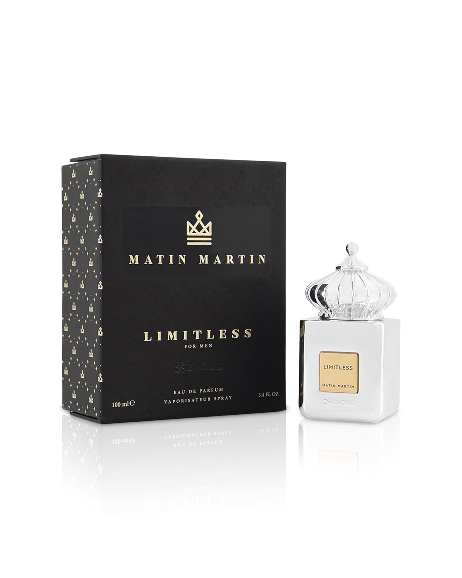 Matin Martin Limitless perfume bottle and packaging on a white background