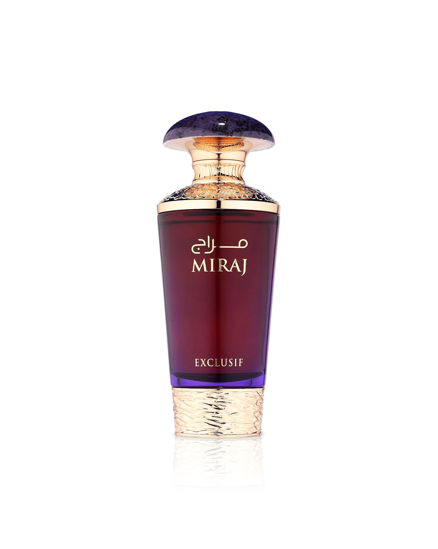 miraj exclusif perfume bottle shows against white background