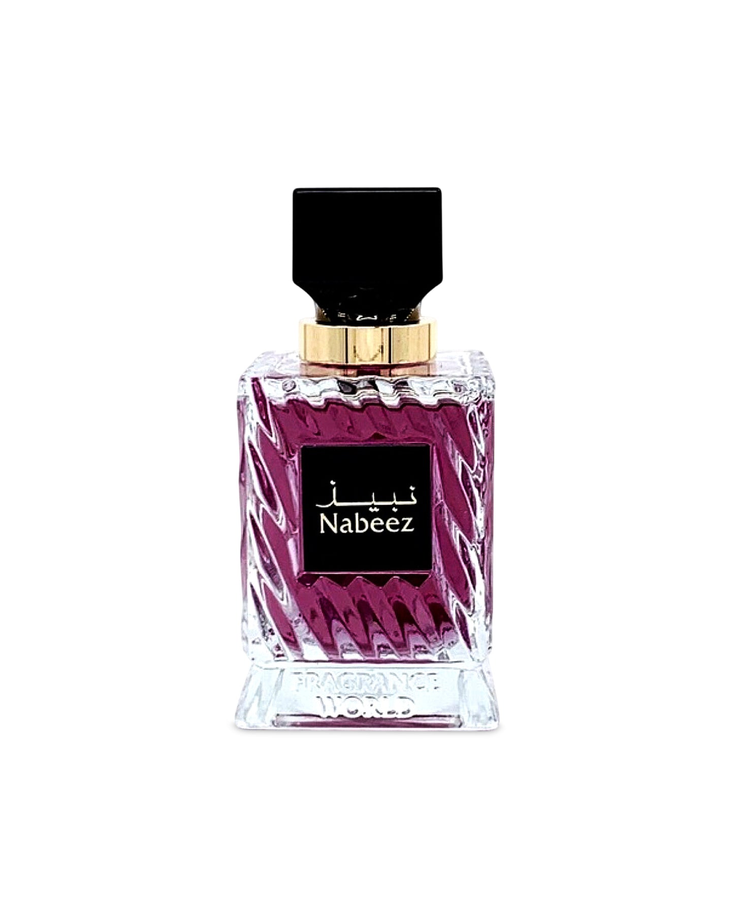 nabeez edp by fragrance world perfume bottle shows against white background