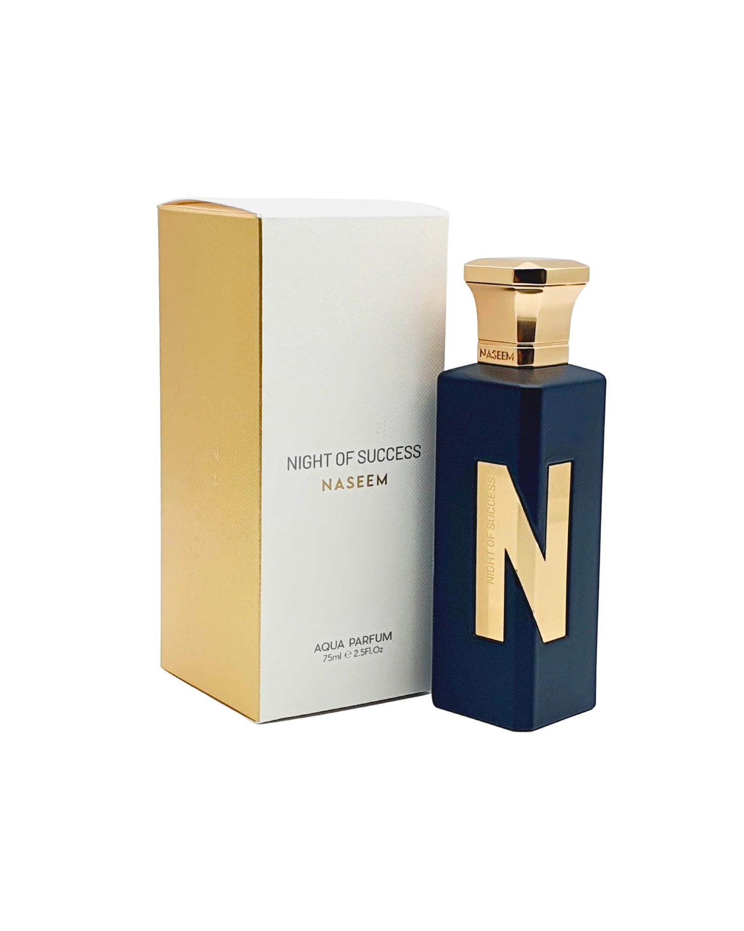 night of success aqua parfum bottle and box against white background
