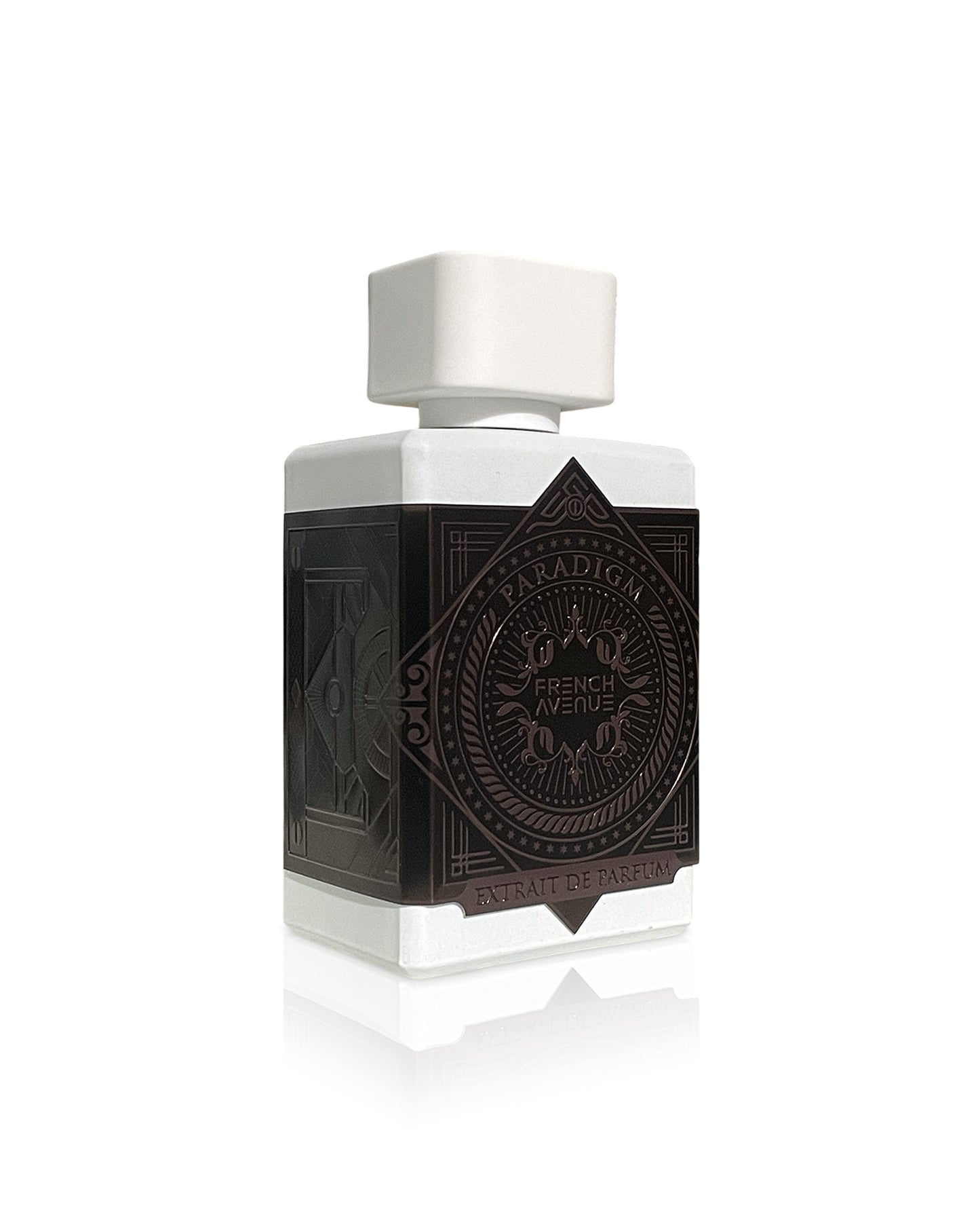 paradigm extrait perfume bottle shows against white background