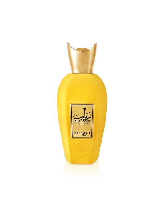 zimaya rabab pulp perfume bottle shows against white background