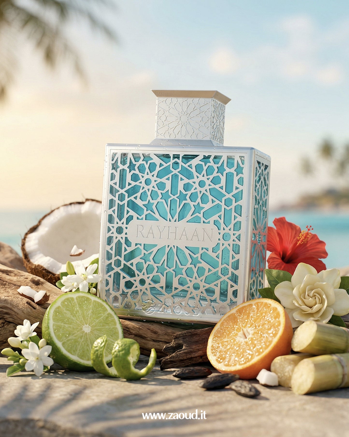 Rayhaan Aquatica Eau de Parfum 100ml – Tropical Lime Coconut Mojito Summer Fragrance by Rayhaan