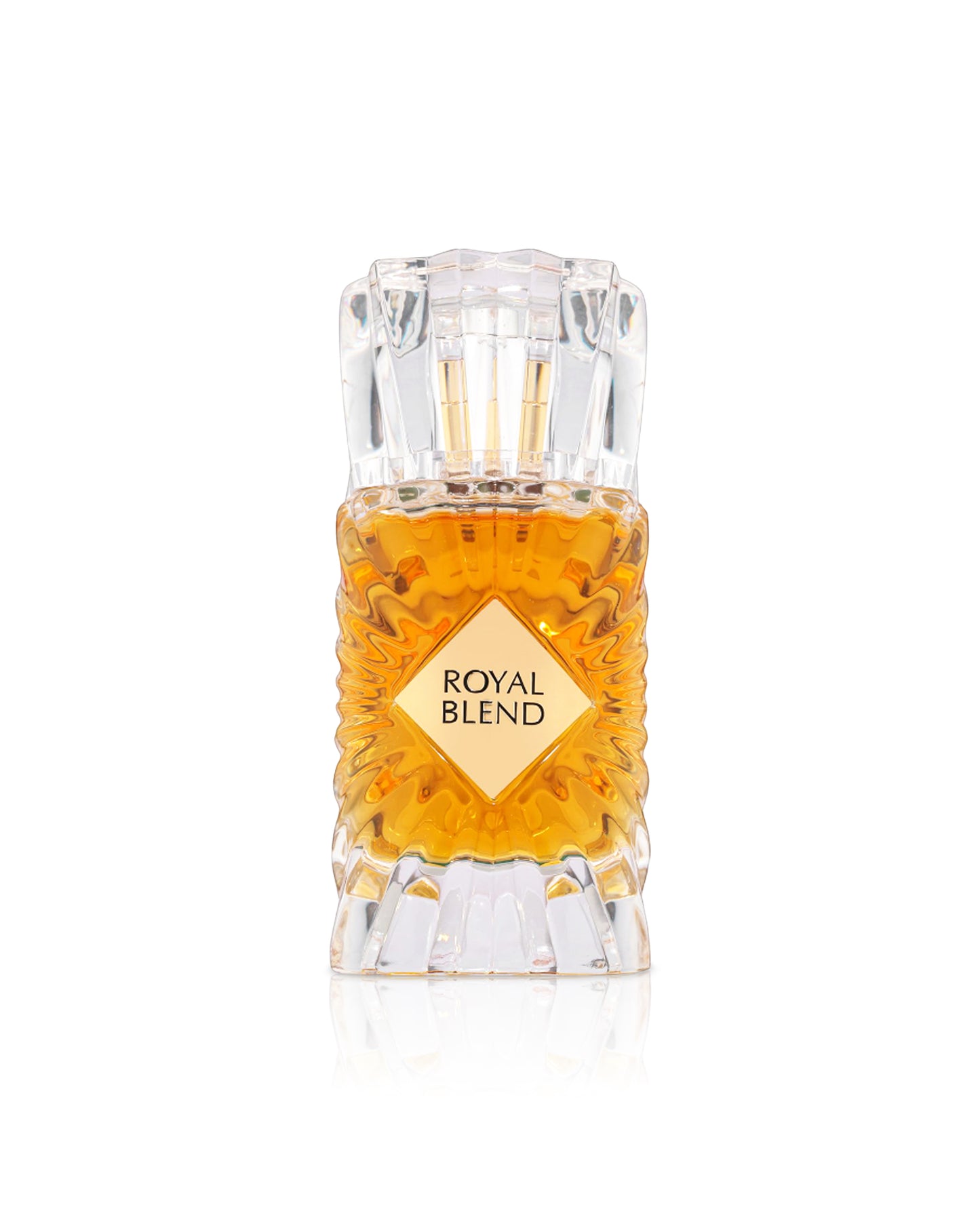 royal blend perfume bottle shows against white background