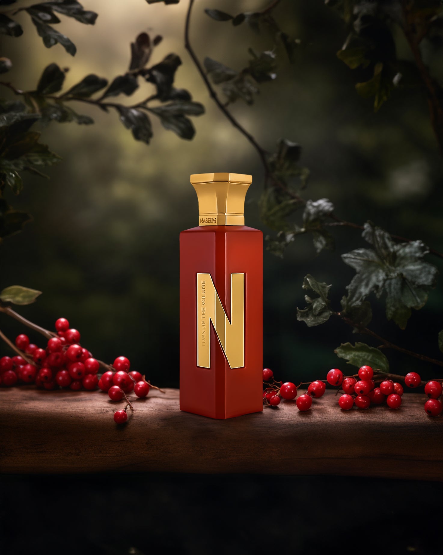 turn up the volume aqua parfum bottle over woodlog besides red papper