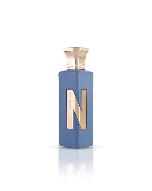 urban beat aqua parfum bottle against white background