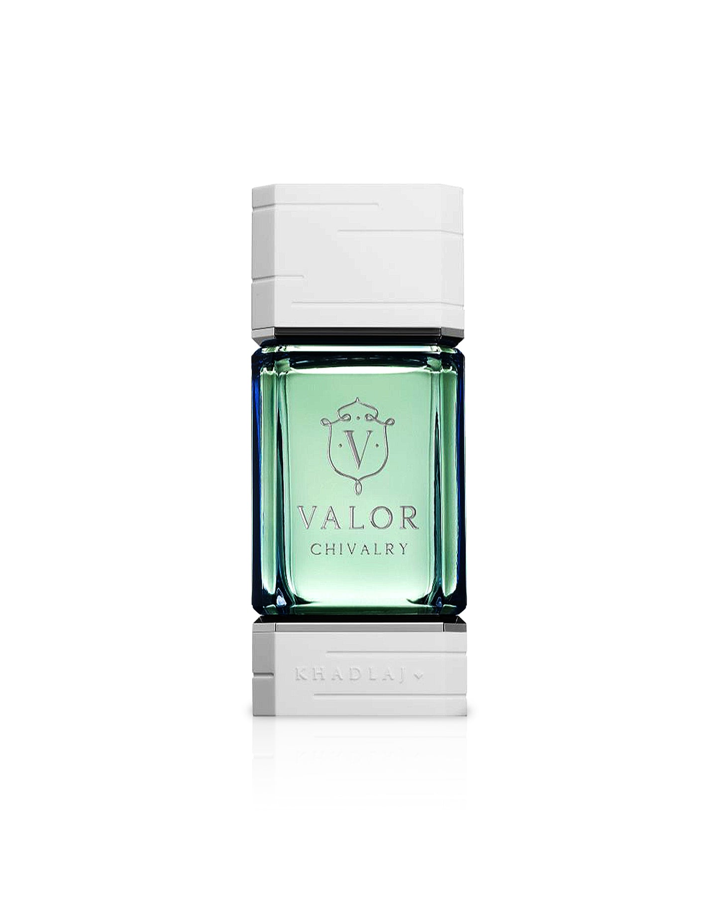 valor chivalry by khadlaj perfumes bottle shows against white background