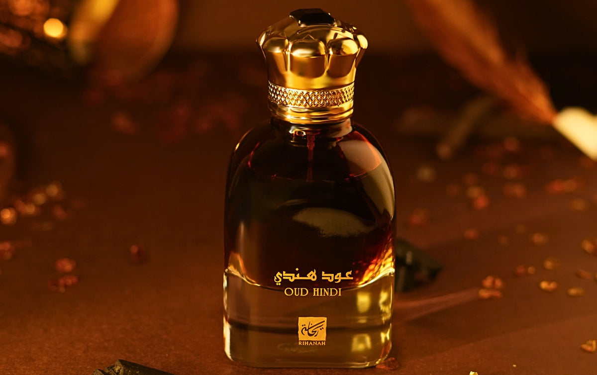 oud hindi by rihanah perfume bottle.
