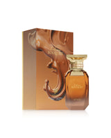 afnan delicious bouquet perfume bottle shows beside its box against white background