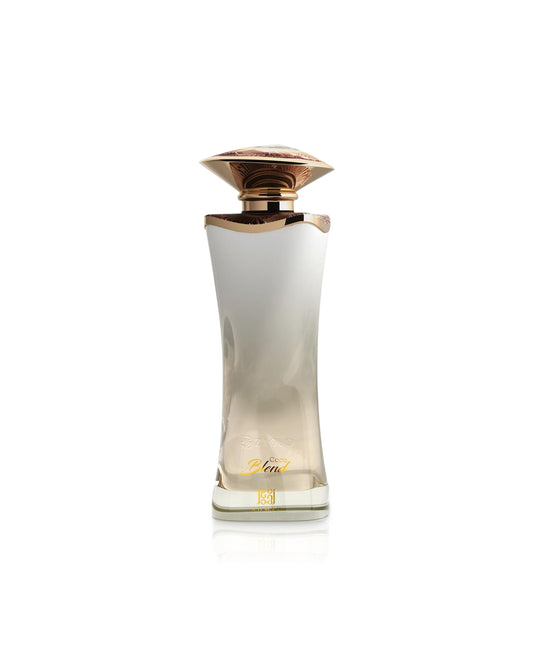ahmed al maghribi coco blend Perfume bottle with a gold cap on a white background
