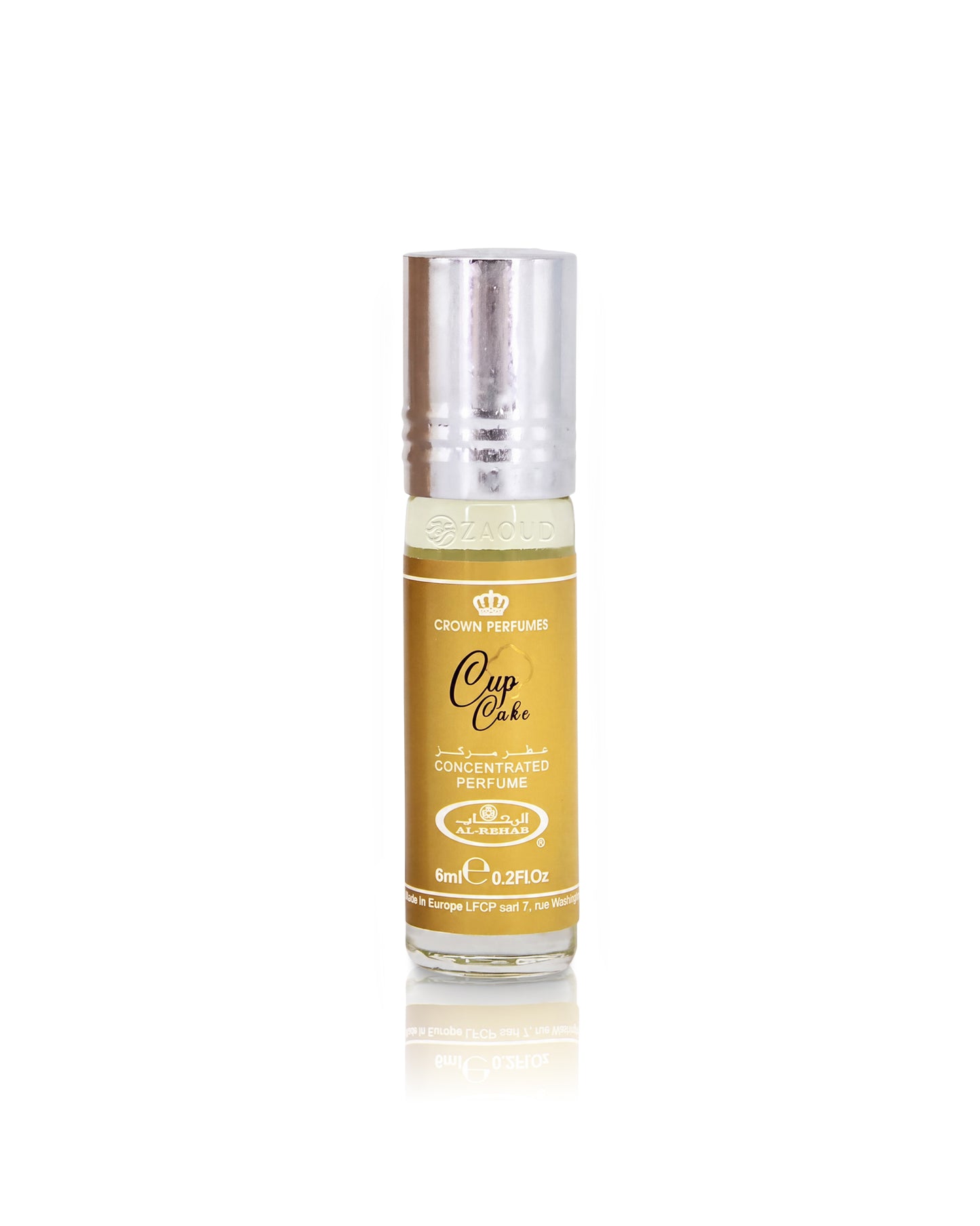al rehab cup cake perfume oil bottle shows against white background