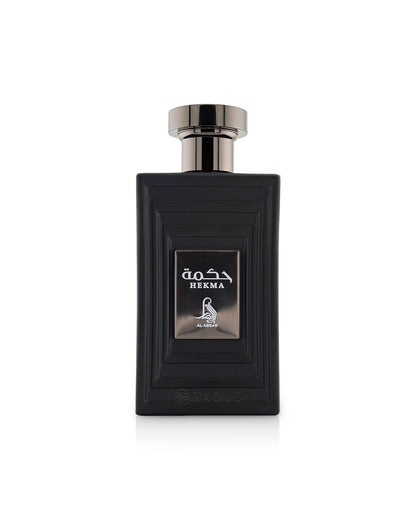 al absar hekma perfume bottle shows against white background