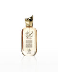 Al wataniah ameerati Perfume bottle with gold cap and detailed label on a white background