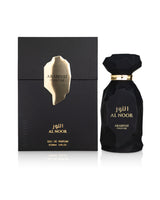arabiyat prestige al noor perfume bottle shows beside its box against white background