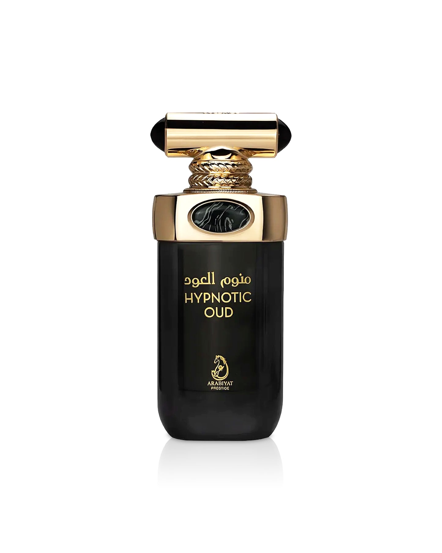 Arabiyat Prestige HYPNOTIC OUD perfume bottle shows against white background