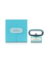 arabiyat restige mouda perfume bottle shows beside its packaging against white background