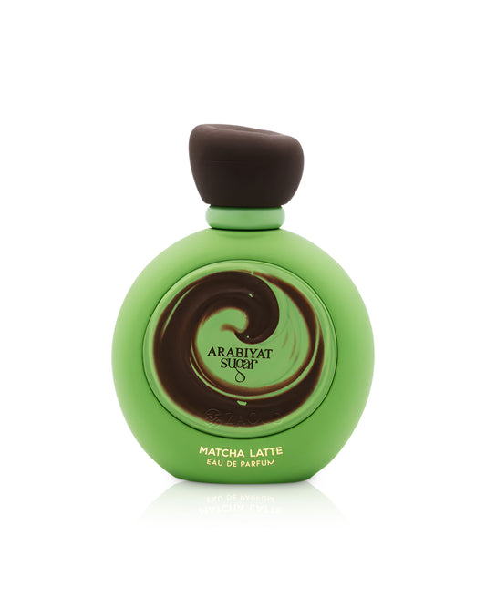 arabiyat sugar matcha latte perfume bottle shows against white background
