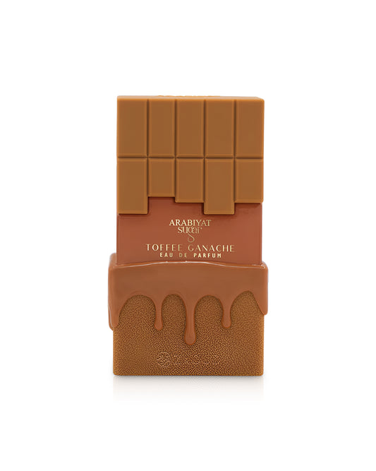 arabiyat sugar toffee ganache perfume bottle shows against white background
